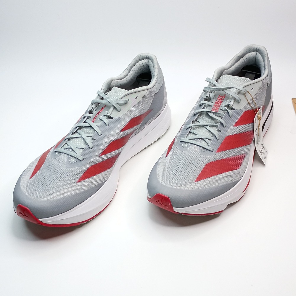 Adidas Adizero SL 2 Running Men Size 14 Grey Red Rutgers Scarlet Knights Mesh